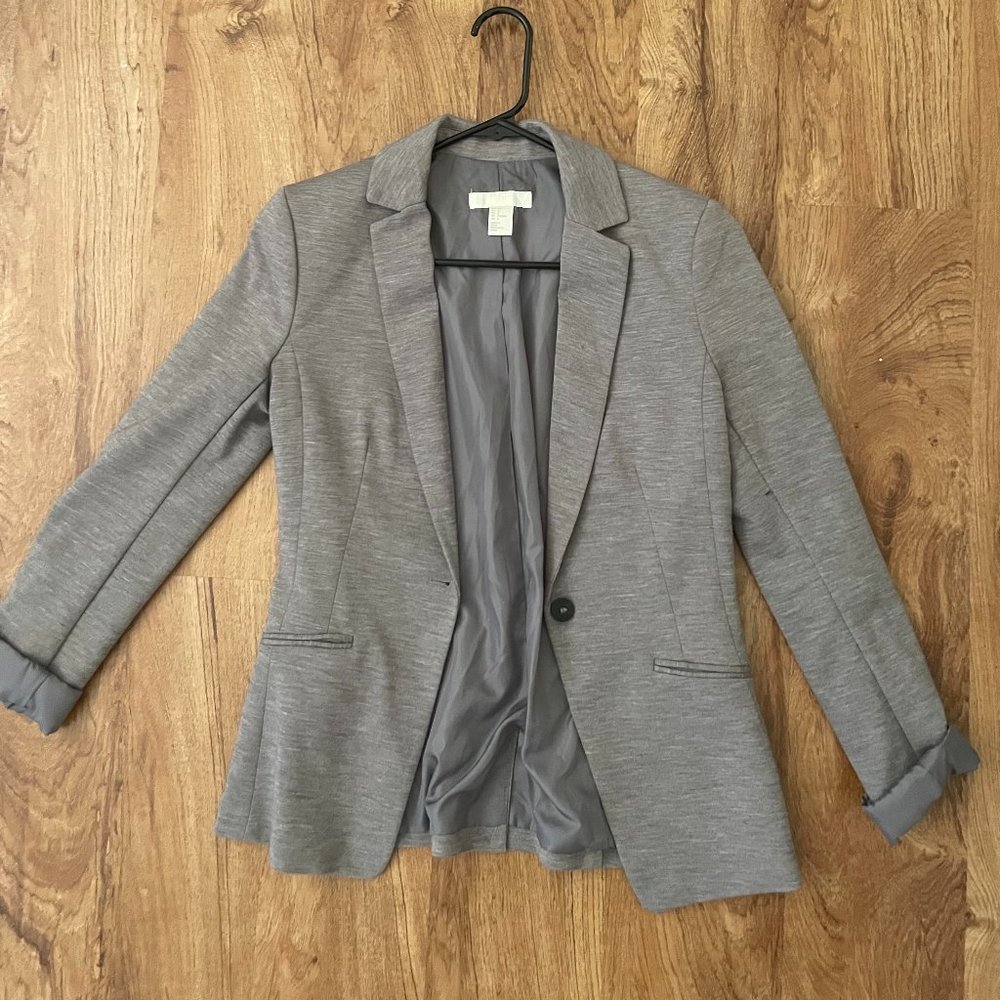 Grey cotton H&M Blazer